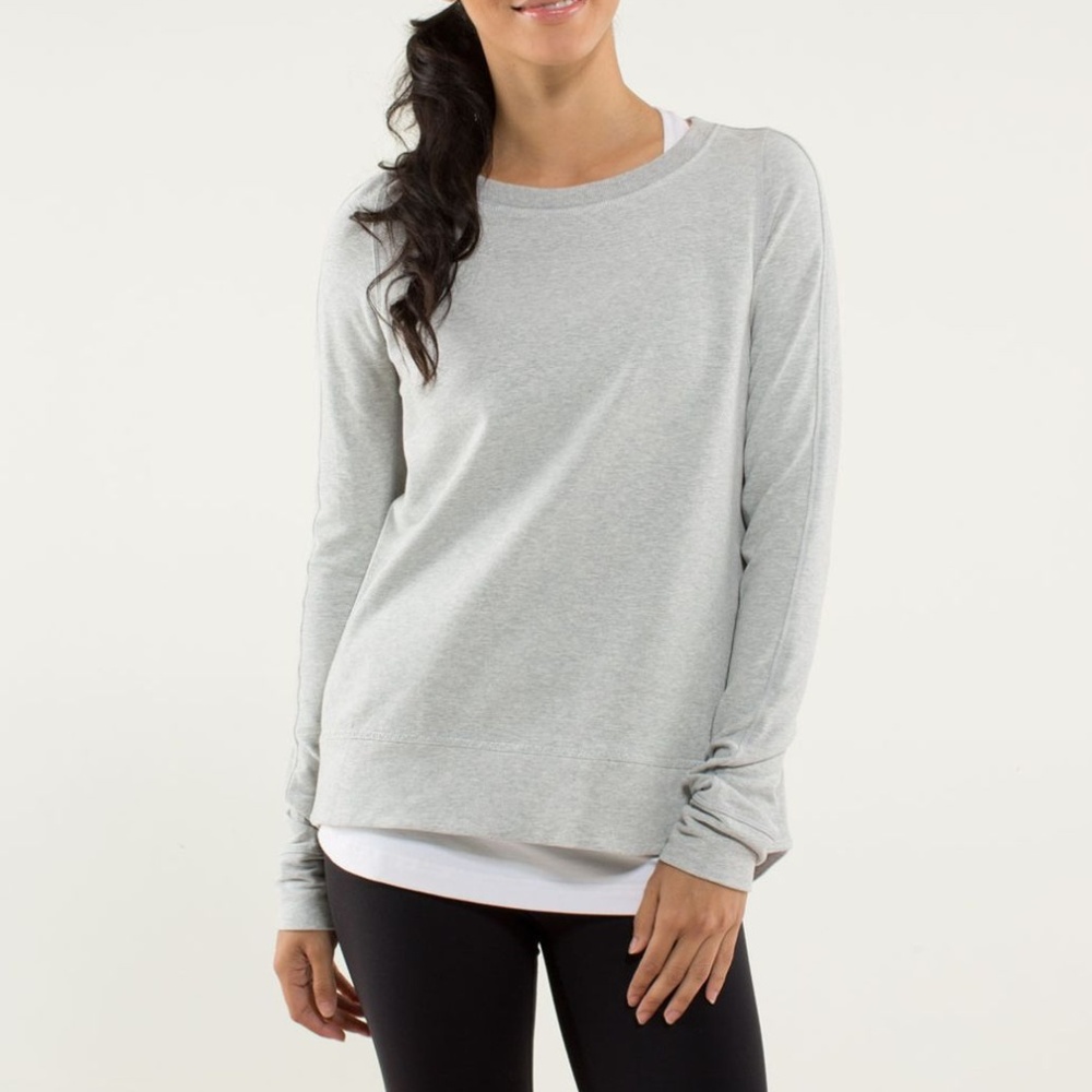 Lululemon Exhalation Pullover Heathered Gray